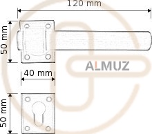 Klamka Milano 1831 - wymiary